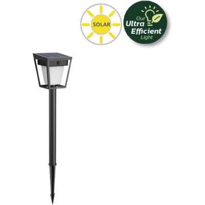 Philips 8720169362147 UltraEfficient Nissa solárne stojanové svietidlo/stĺpik zapichovací so senzorom LED V490mm + hrot203mm 1,8W/250/25lm 3000K IP44 čierna Philips 8720169362147 UltraEfficient Nissa solárne stojanové svietidlo/stĺpik zapichovací so senzorom LED V490mm + hrot203mm 1,8W/250/25lm 3000K IP44 čierna
