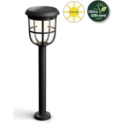 Philips 8720169267213 UltraEfficient Solar Radii solárne stojanové svietidlo/záhradný stĺpik so senzorom PIR LED 1,3W/250lm 3000K IP44 čierna Philips 8720169267213 UltraEfficient Solar Radii solárne stojanové svietidlo/záhradný stĺpik so senzorom PIR LED 1,3W/250lm 3000K IP44 čierna