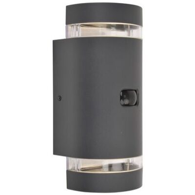 LUTEC 5604014118 FOCUS exteriérové nástenné svietidlo so senzorom 2xGU10 IP44 tmavošedá LUTEC 5604014118 FOCUS exteriérové nástenné svietidlo so senzorom 2xGU10 IP44 tmavošedá