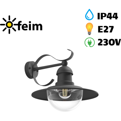 Philips 01816/30/PN Topiary nástenné svietidlo čierne 1x E27 IP44 Philips 01816/30/PN Topiary nástenné svietidlo čierne 1x E27 IP44