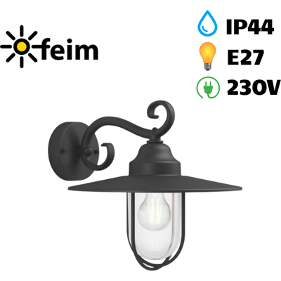 Philips 16270/30/PN Pasture nástenné svietidlo čierne 1x E27 IP44 Philips 16270/30/PN Pasture nástenné svietidlo čierne 1x E27 IP44