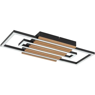 Stropné svietidlo LED 3000 / 4500 / 6000K čierna, drevo IP20 Rabalux NOXELLE 71456 Stropné svietidlo LED 3000 / 4500 / 6000K čierna, drevo IP20 Rabalux NOXELLE 71456