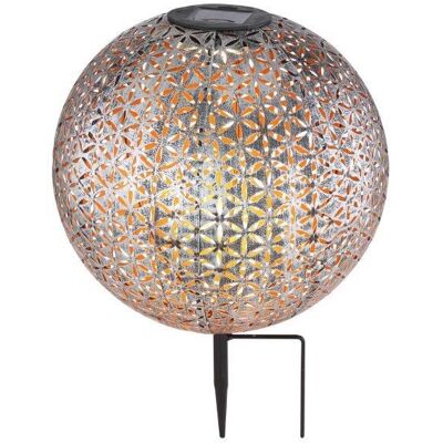 GLOBO lighting Globo 33629 solárne svietidlo dekoratívne, zapichovacia guľa s ozdobným dierovaním D270mm LED 0,06W 3000K, vrátane batérie 1xAA Ni-Mh 600mAh, IP44, strieborná, zlatá GLOBO lighting Globo 33629 solárne svietidlo dekoratívne, zapichovacia guľa s ozdobným dierovaním D270mm LED 0,06W 3000K, vrátane batérie 1xAA Ni-Mh 600mAh, IP44, strieborná, zlatá