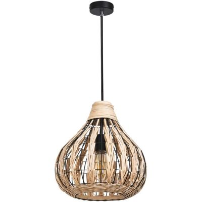 RABALUX 7604 Zahara závesné svietidlo E27 1X max. 40W ratan, čierna RABALUX 7604 Zahara závesné svietidlo E27 1X max. 40W ratan, čierna