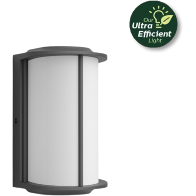 Philips 8720169351295 UltraEfficient Reese vonkajšie nástenné svietidlo LED 4,3W/800lm 2700K IP44 antracitová Philips 8720169351295 UltraEfficient Reese vonkajšie nástenné svietidlo LED 4,3W/800lm 2700K IP44 antracitová