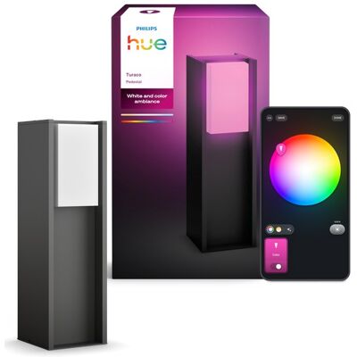 Záhradné stĺpikové svietidlo 1x E27 2000–6500K antracitová IP44 Philips HUE White and Color Ambiance Turaco 8721103118455 Záhradné stĺpikové svietidlo 1x E27 2000–6500K antracitová IP44 Philips HUE White and Color Ambiance Turaco 8721103118455