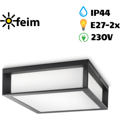 Philips Skies vonkajšie stropné/nástenné svietidlo E27 2x42W IP44 antracitové Philips Skies vonkajšie stropné/nástenné svietidlo E27 2x42W IP44 antracitové