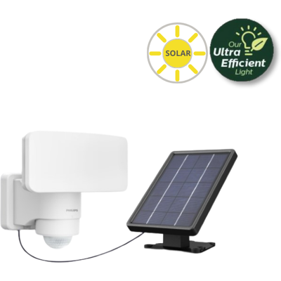Philips 8720169362161 UltraEfficient Tylus solárne nástenné svietidlo so senzorom LED 6W 1000/50lm 3000K IP44 biela Philips 8720169362161 UltraEfficient Tylus solárne nástenné svietidlo so senzorom LED 6W 1000/50lm 3000K IP44 biela