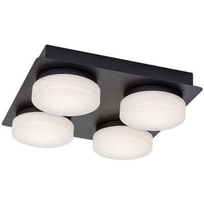 RABALUX 75004 Attichus stropné svietidlo LED 21W/1900lm 4000K IP44 matná čierna, biela RABALUX 75004 Attichus stropné svietidlo LED 21W/1900lm 4000K IP44 matná čierna, biela