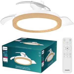 Stropný ventilátor so svetlom LED 2700–6500K drevo IP20 PHILIPS Bliss 8721103128294 Stropný ventilátor so svetlom LED 2700–6500K drevo IP20 PHILIPS Bliss 8721103128294