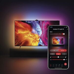 EMOS 1551550000 GoSmart LED pás za TV 55“ (139 cm) 24W 450lm čierna/biela EMOS 1551550000 GoSmart LED pás za TV 55“ (139 cm) 24W 450lm čierna/biela