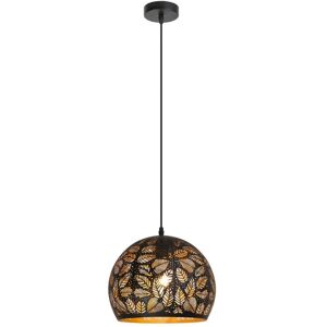 RABALUX 2276 Manorca závesné svietidlo E27 1x40W čierna, zlatá RABALUX 2276 Manorca závesné svietidlo E27 1x40W čierna, zlatá