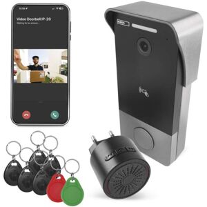 EMOS 3010040330 GoSmart videozvonček IP44 sivá EMOS 3010040330 GoSmart videozvonček IP44 sivá