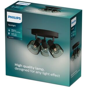 Philips 8720169299658 Sleet stropné bodové svietidlo/spot D211mm 3xE14 čierna, dymová, ClickFix Philips 8720169299658 Sleet stropné bodové svietidlo/spot D211mm 3xE14 čierna, dymová, ClickFix