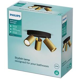 Philips 8720169299252 Idris stropné bodové svietidlo/spot D196mm 3xGU10 IP44 čierna, zlatá, ClickFix Philips 8720169299252 Idris stropné bodové svietidlo/spot D196mm 3xGU10 IP44 čierna, zlatá, ClickFix