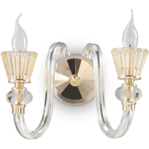 Nástenné svietidlo Ideal lux 140599 STRAUSS AP2 2xE14 40W jantár Nástenné svietidlo Ideal lux 140599 STRAUSS AP2 2xE14 40W jantár