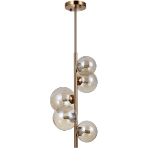 ITALUX PND-406007-V5-HBR Canello závesné svietidlo 5xG9 D310mm medová mosadz, jantárová ITALUX PND-406007-V5-HBR Canello závesné svietidlo 5xG9 D310mm medová mosadz, jantárová