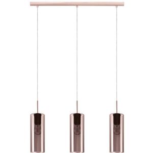 Eglo 98699 SELVINO Závesné svietidlo 710x100mm E27 3X15W matný nikel, medená Eglo 98699 SELVINO Závesné svietidlo 710x100mm E27 3X15W matný nikel, medená