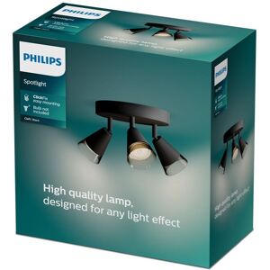 Philips 8720169300057 Cleft stropné bodové svietidlo/spot D196mm 3xGU10 čierna, dymová, ClickFix Philips 8720169300057 Cleft stropné bodové svietidlo/spot D196mm 3xGU10 čierna, dymová, ClickFix