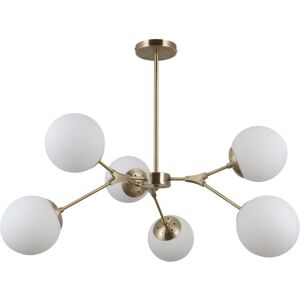 ITALUX PND-56980-6C Annes závesné svietidlo 6xE14 starožitná bronzová, opálová ITALUX PND-56980-6C Annes závesné svietidlo 6xE14 starožitná bronzová, opálová