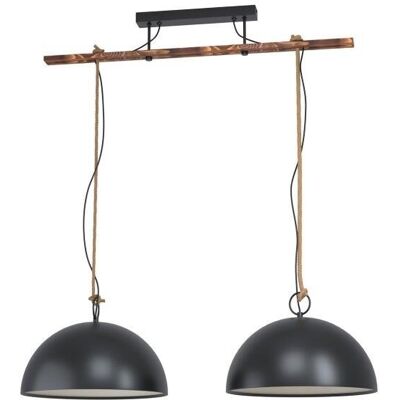 Eglo Vintage 43397 HODSOLL Závesné svietidlo E27 2x40W čierna, hnedá Eglo Vintage 43397 HODSOLL Závesné svietidlo E27 2x40W čierna, hnedá