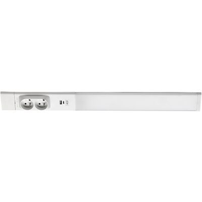 RABALUX 78042 Bilal E svietidlo pod kuchynskú linku so zásuvkou š600mm LED 18W/1750lm 4000K matná biela RABALUX 78042 Bilal E svietidlo pod kuchynskú linku so zásuvkou š600mm LED 18W/1750lm 4000K matná biela