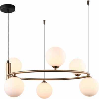MDM-3974/6 BRO ITALUX Amily moderné závesné svietidlo 6X25W G9 IP20 MDM-3974/6 BRO ITALUX Amily moderné závesné svietidlo 6X25W G9 IP20