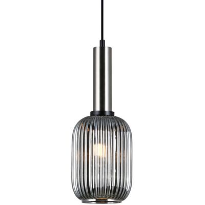 Italux PND-5588-1M-SC+SG závesné svietidlo Antiola D150mm 1x40W E27 saténový nikel, dymová Italux PND-5588-1M-SC+SG závesné svietidlo Antiola D150mm 1x40W E27 saténový nikel, dymová