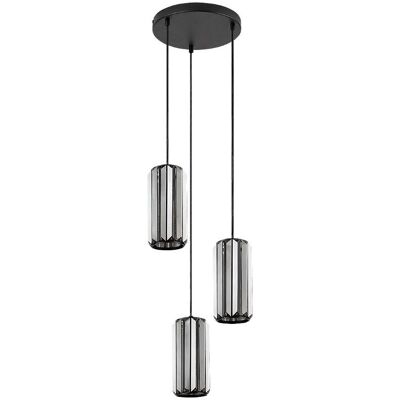 RABALUX 72255 Veness závesné svietidlo D250mm 3xE27 matná čierna, dymová RABALUX 72255 Veness závesné svietidlo D250mm 3xE27 matná čierna, dymová
