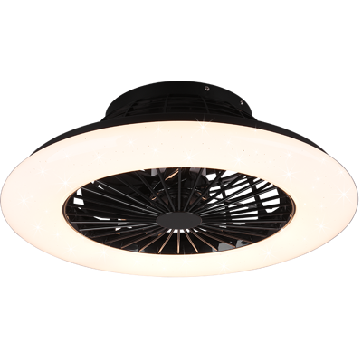 TRIO Reality TRIO R62522132 STRALSUND stropné svietidlo s ventilátorom LED D500mm 30W/2200lm 3000-6500K matná čierna, stmievateľné, diaľkový ovládač, starlight efekt TRIO Reality TRIO R62522132 STRALSUND stropné svietidlo s ventilátorom LED D500mm 30W/2200lm 3000-6500K matná čierna, stmievateľné, diaľkový ovládač, starlight efekt