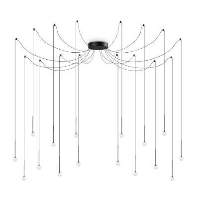 Ideal Lux 284002 LUCCIOLA závesné svietidlo LED 16W 1500/910lm 3000K čierna Ideal Lux 284002 LUCCIOLA závesné svietidlo LED 16W 1500/910lm 3000K čierna