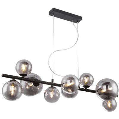GLOBO lighting GLOBO 56133-9H RIHA závesné svietidlo 9xG9 čierna, dymová GLOBO lighting GLOBO 56133-9H RIHA závesné svietidlo 9xG9 čierna, dymová