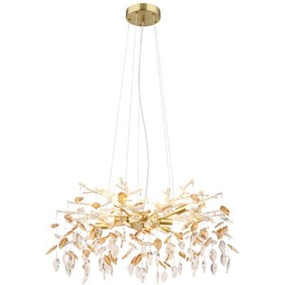 GLOBO lighting GLOBO 64132-8 DANNA závesné svietidlo/luster D610mm 8xG9 zlatá, jantárová, priehľadná GLOBO lighting GLOBO 64132-8 DANNA závesné svietidlo/luster D610mm 8xG9 zlatá, jantárová, priehľadná