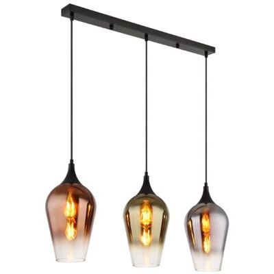 GLOBO lighting GLOBO 15552-3H LAVUS závesné svietidlo 3xE27 čierna, viacfarebná GLOBO lighting GLOBO 15552-3H LAVUS závesné svietidlo 3xE27 čierna, viacfarebná