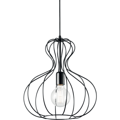 Závesné svietidlo Ideal lux 148502 AMPOLLA-1 SP1 NERO 1xE27 60W čierna Závesné svietidlo Ideal lux 148502 AMPOLLA-1 SP1 NERO 1xE27 60W čierna