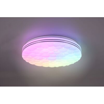 TRIO Reality R67131100 TIGER stropné svietidlo SMD LED D380mm 22W/2500lm 2700-6000K RGB, biela matná, stmievateľné, diaľkový ovládač, starlight efekt TRIO Reality R67131100 TIGER stropné svietidlo SMD LED D380mm 22W/2500lm 2700-6000K RGB, biela matná, stmievateľné, diaľkový ovládač, starlight efekt