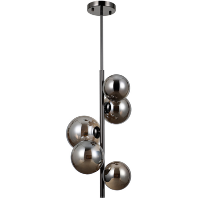 ITALUX PND-406007-V5A-BCR Canello závesné svietidlo 5xG9 D310mm čierny chróm, dymová ITALUX PND-406007-V5A-BCR Canello závesné svietidlo 5xG9 D310mm čierny chróm, dymová
