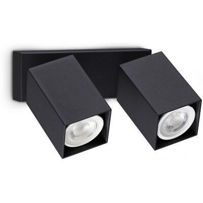 Nástenné svietidlo 2x GU10 čierna IP20 Ideal Lux DYNAMITE 371238 Nástenné svietidlo 2x GU10 čierna IP20 Ideal Lux DYNAMITE 371238