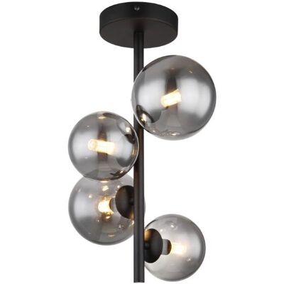 GLOBO lighting GLOBO 56133-4D RIHA stropné svietidlo D235mm 4xG9 matná čierna, dymová GLOBO lighting GLOBO 56133-4D RIHA stropné svietidlo D235mm 4xG9 matná čierna, dymová