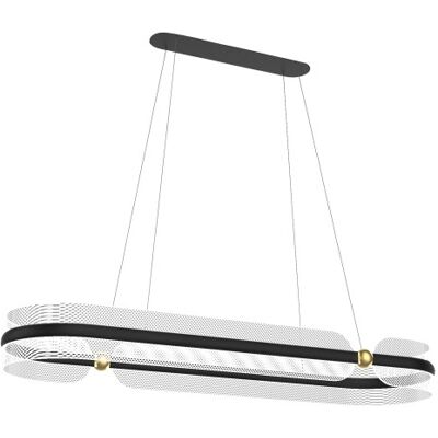 LED závesné svietidlo 3900 lm 3000K čierna ITALUX Sopla PND-63728-56W-3K-BK-GD LED závesné svietidlo 3900 lm 3000K čierna ITALUX Sopla PND-63728-56W-3K-BK-GD