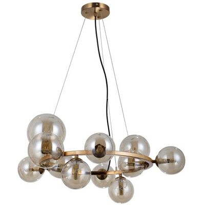 ITALUX PND-406007-11-HBR Canello závesné svietidlo 11xG9 D700mm mosadz, jantárová ITALUX PND-406007-11-HBR Canello závesné svietidlo 11xG9 D700mm mosadz, jantárová