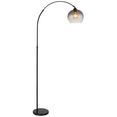 GLOBO lighting GLOBO 58227BS NEWCASTLE stojacia lampa V1960mm 1xE27 matná čierna, dymová GLOBO lighting GLOBO 58227BS NEWCASTLE stojacia lampa V1960mm 1xE27 matná čierna, dymová