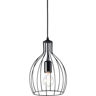 Závesné svietidlo Ideal lux 148151 AMPOLLA-2 SP1 NERO 1xE27 60W čierna Závesné svietidlo Ideal lux 148151 AMPOLLA-2 SP1 NERO 1xE27 60W čierna