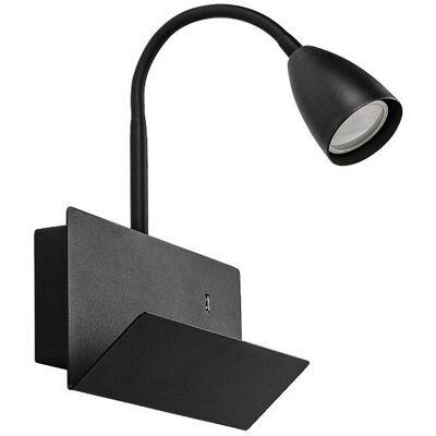 RABALUX 71089 Tacito nástenné svietidlo s vypínačom 1xGU10 čierna, biela, USB port RABALUX 71089 Tacito nástenné svietidlo s vypínačom 1xGU10 čierna, biela, USB port