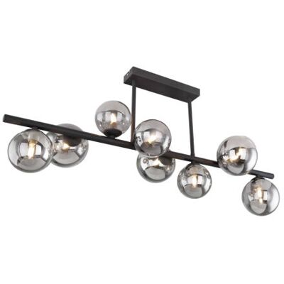 GLOBO lighting GLOBO 56133-9D RIHA stropné svietidlo 9xG9 čierna, dymová GLOBO lighting GLOBO 56133-9D RIHA stropné svietidlo 9xG9 čierna, dymová