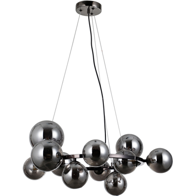 ITALUX PND-406007-11A-BCR Canello závesné svietidlo 11xG9 D700mm čierny chróm, dymová ITALUX PND-406007-11A-BCR Canello závesné svietidlo 11xG9 D700mm čierny chróm, dymová