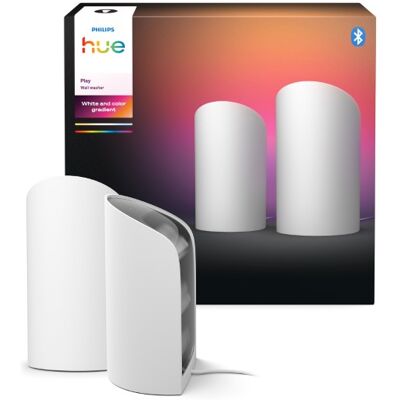 8720169385931 Philips Hue White and color Gradient Play Wall Washer stolové svietidlo 20W/1035lm 2000-6500K+RGB biela 2-set + PSU + plug 8720169385931 Philips Hue White and color Gradient Play Wall Washer stolové svietidlo 20W/1035lm 2000-6500K+RGB biela 2-set + PSU + plug