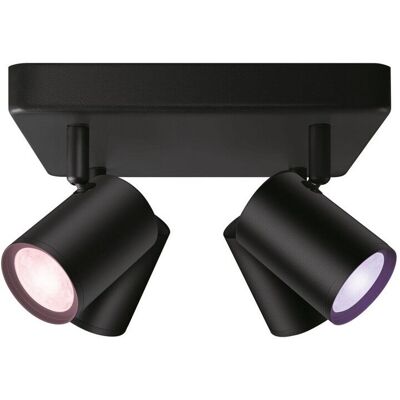 Philips Wiz Colors 8719514554573 IMAGEO stropné bodové svietidlo/spot 4xGU10 4x5W/345lm 2200-6500K+RGB čierna Philips Wiz Colors 8719514554573 IMAGEO stropné bodové svietidlo/spot 4xGU10 4x5W/345lm 2200-6500K+RGB čierna