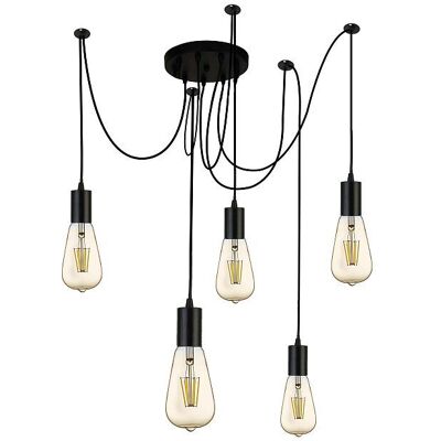 Searchlight 9665-5BK Squiggle závesné svietidlo E27 5 x 60W Searchlight 9665-5BK Squiggle závesné svietidlo E27 5 x 60W