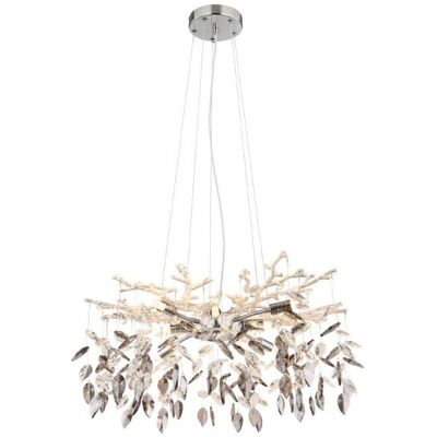 GLOBO lighting GLOBO 64133-8 DANNA závesné svietidlo/luster D610mm 8xG9 chrómová, dymová, priehľadná GLOBO lighting GLOBO 64133-8 DANNA závesné svietidlo/luster D610mm 8xG9 chrómová, dymová, priehľadná
